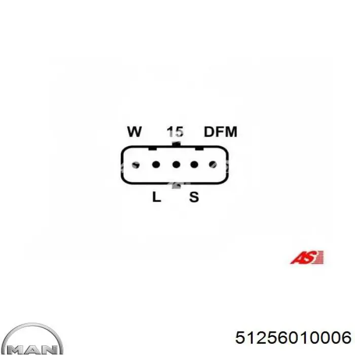 Реле-регулятор генератора, (реле зарядки) 51256010006 MAN