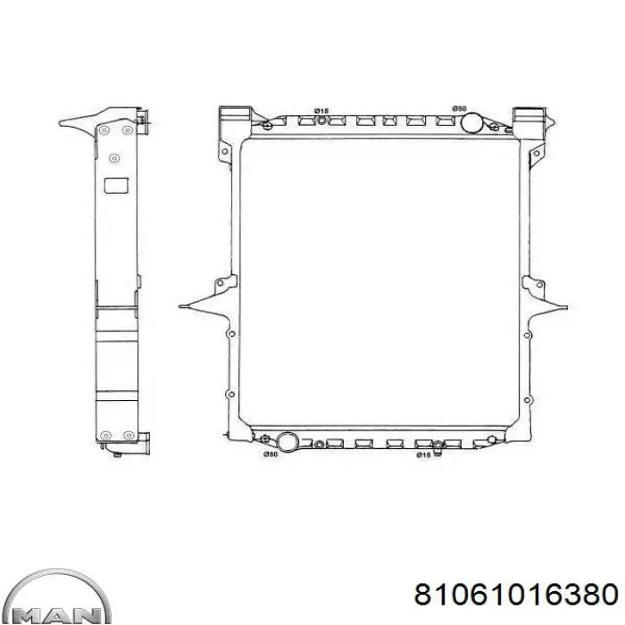 Радиатор 81061016380 MAN