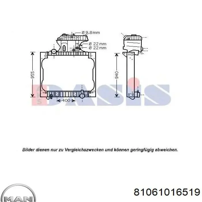 81061016519 MAN Радиатор основной