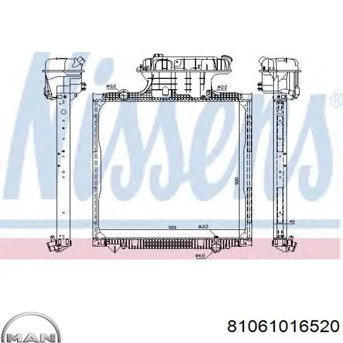 Радиатор 81061016520 MAN
