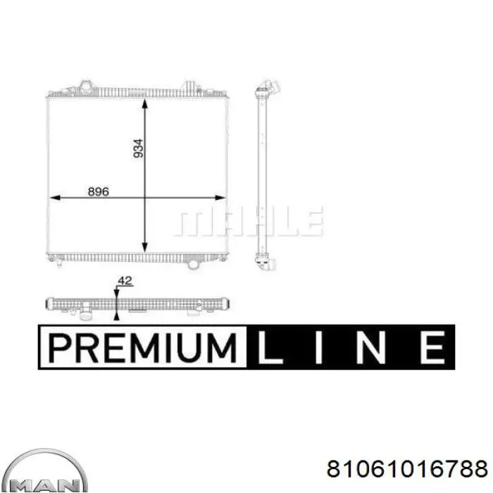 81061016788 MAN radiador de esfriamento de motor