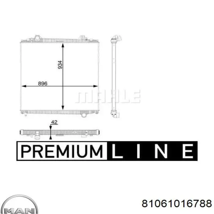 Радиатор охлаждения двигателя MAN 81061016788 цена, от 515.64 USD