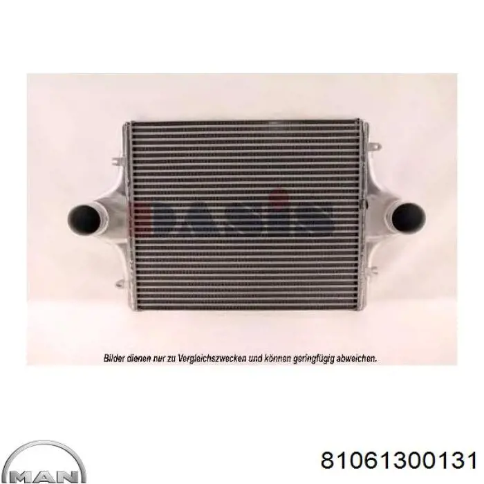 Радиатор интеркуллера MAN 81061300131