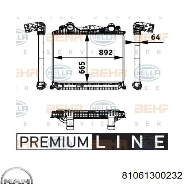 Система охлаждения наддувочного воздуха MAN 81061300232 цена, от 573.20 USD