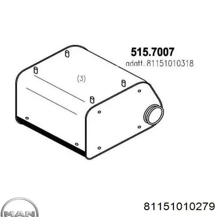 Фара левая 81151010279 MAN