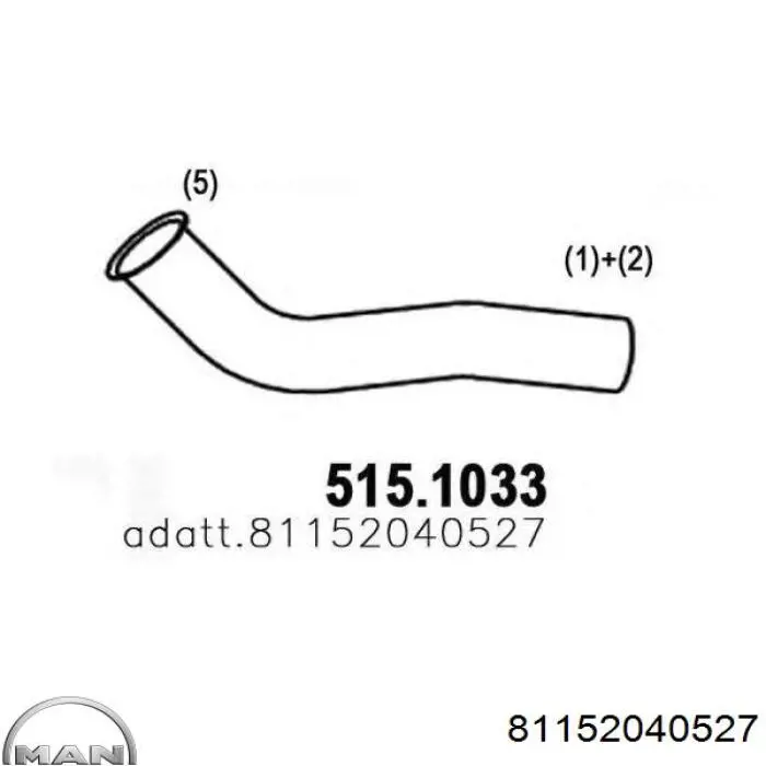 81152040527 MAN Штаны глушителя передние