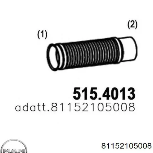 Гофра глушителя 81152105008 MAN