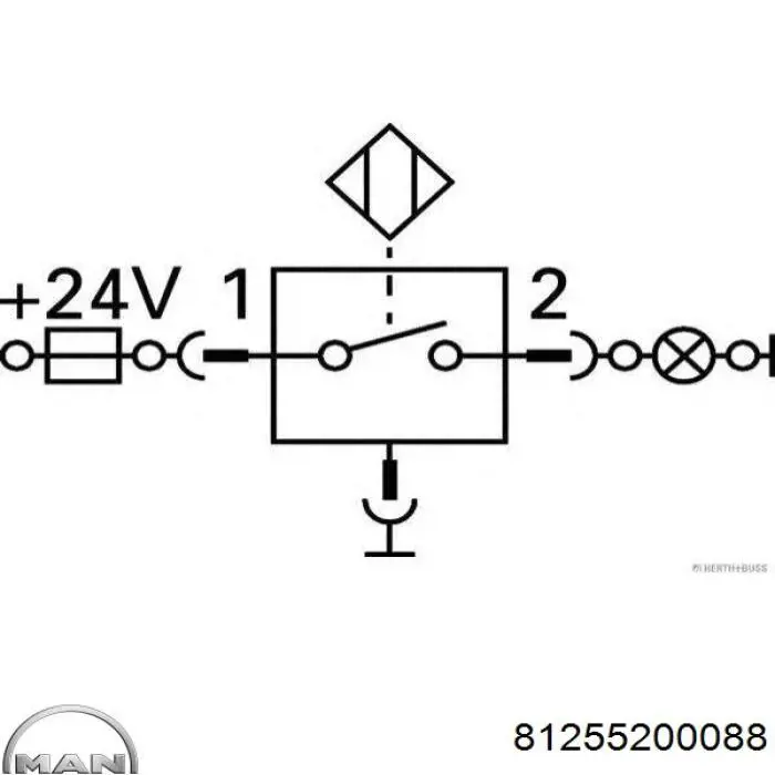 Датчик стоп сигнала 81255200088 MAN