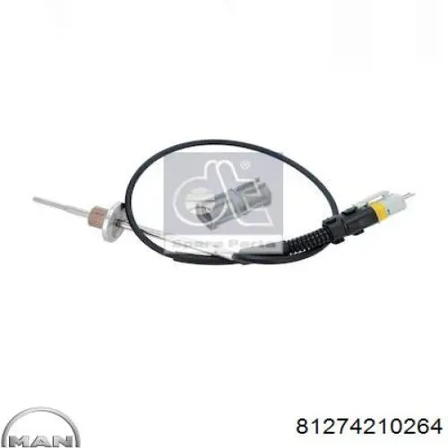 Sensor de temperatura, gas de escape, en catalizador 81274210264 MAN