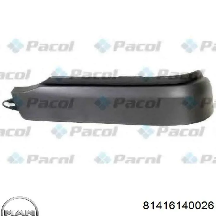 Бампер передний, правая часть Pacol MANCP012R цена, от 10.14 USD