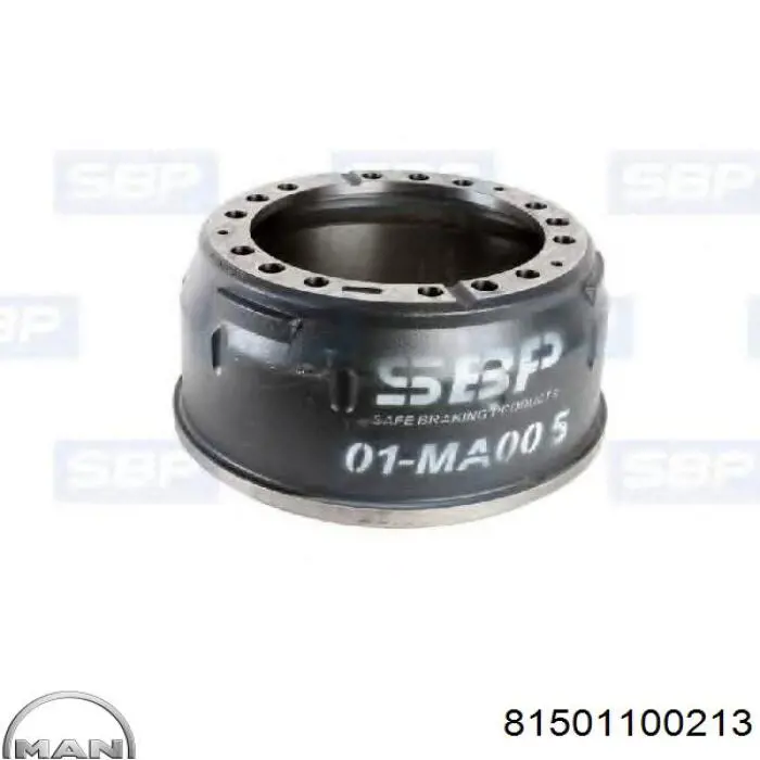 Барабан тормозной передний MAN 81501100213 цена, от 156.64 USD