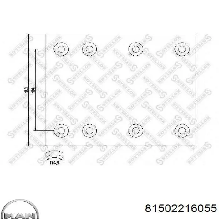Накладка тормозная передняя (TRUCK) K170170F3661 Ferodo