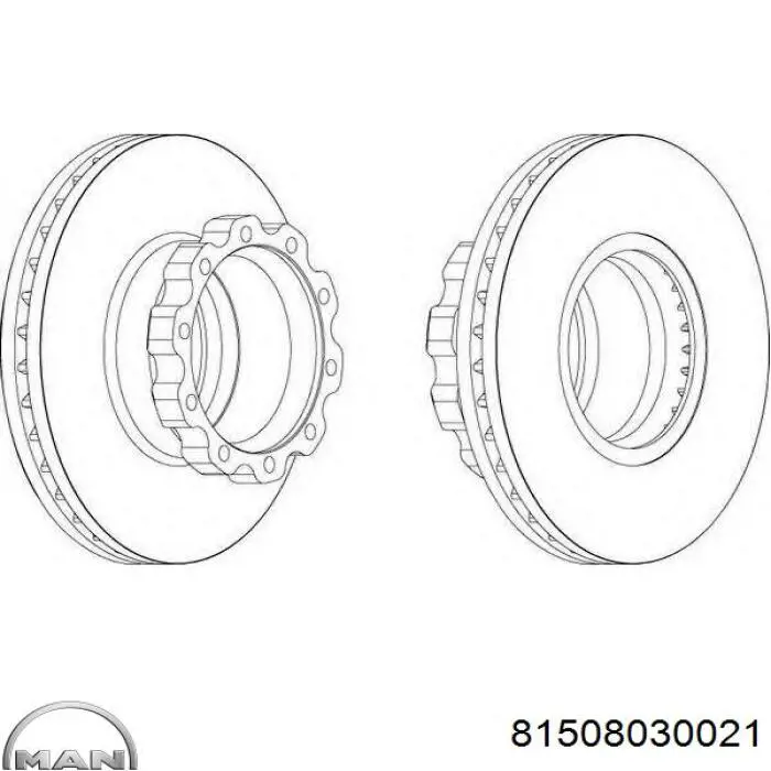 Купить 81508030021 MAN Диск тормозной задний