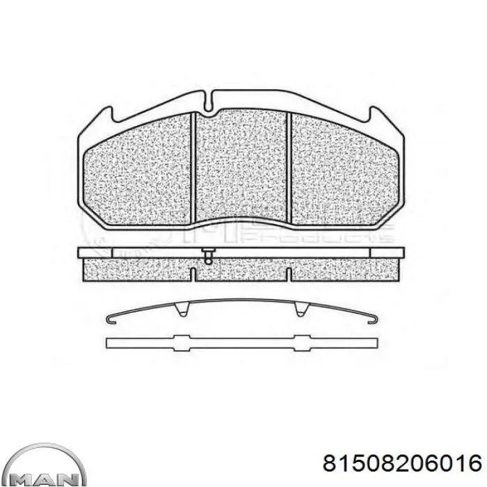 Колодки MAN 81508206016 цена, от 42.51 USD