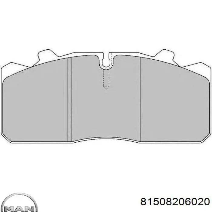 Передние тормозные колодки 81508206020 MAN