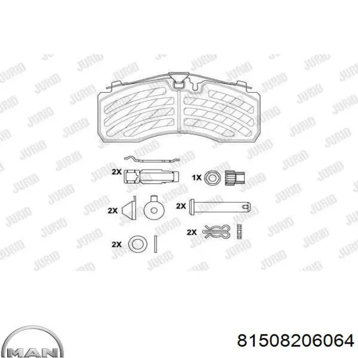 Колодки MAN 81508206064 цена, от 66.52 USD