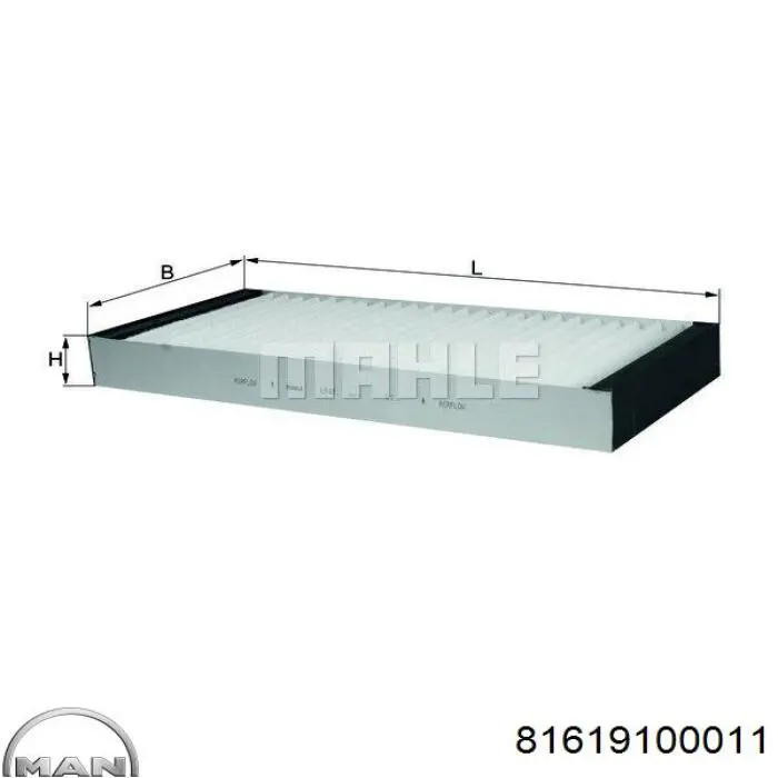 Фильтр воздушный отопителя MAN 81619100011 цена, от 9.62 USD