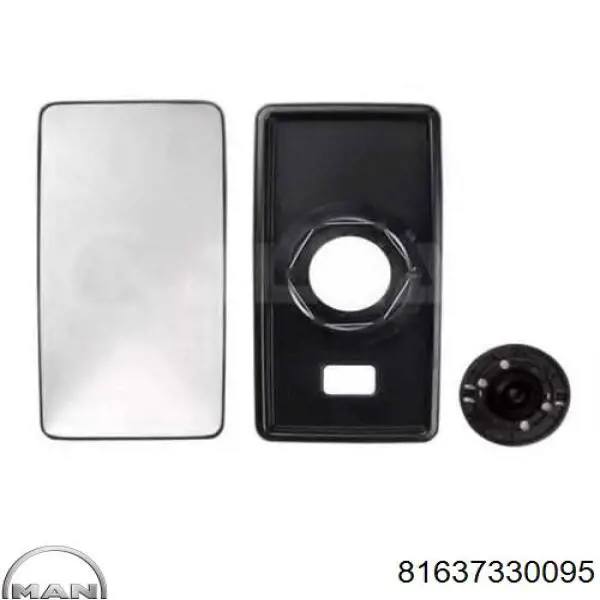 Зеркальный элемент зеркала заднего вида MAN 81637330095 цена, от 19.19 USD