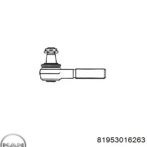 Наконечник поперечной рулевой тяги MAN 81953016263 цена, от 35.44 USD
