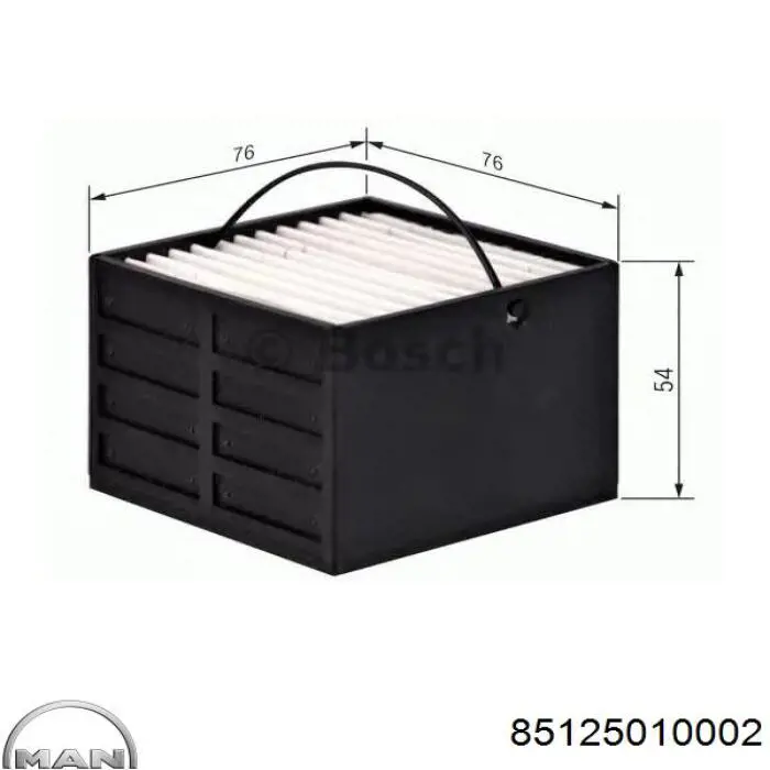 Фильтр тонкой очистки топлива MAN 85125010002 цена, от 11.72 USD