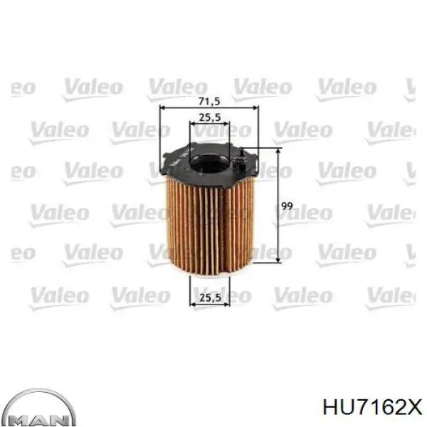 Масляный фильтр HU7162X MAN