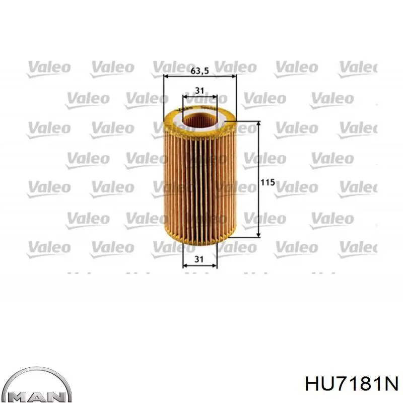 HU7181N MAN масляный фильтр