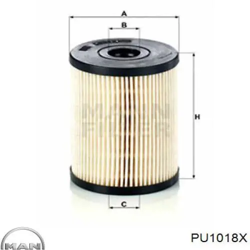 Фильтр тонкой очистки топлива MAN PU1018X цена, от 4.94 USD