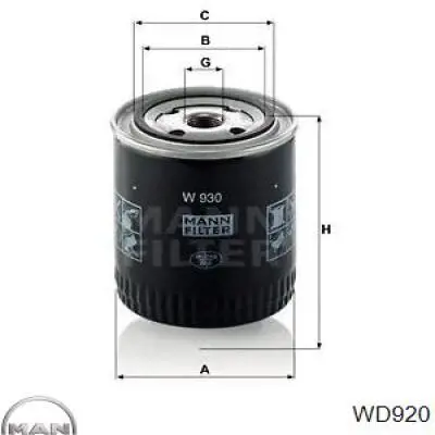 Купить WD920 MAN Фильтр гидравлический