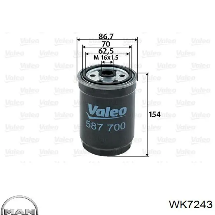 WK7243 MAN топливный фильтр