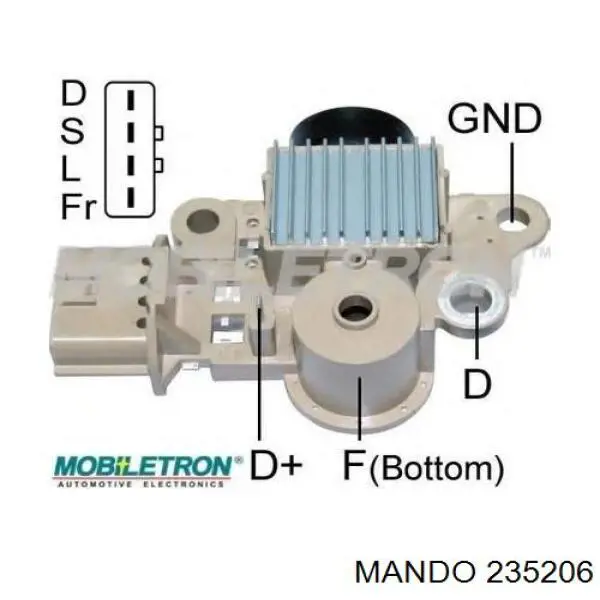 Реле генератора 235206 Mando