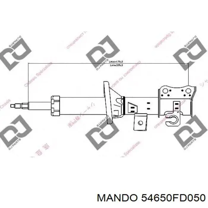 54650FD050 Mando Амортизатор передний левый