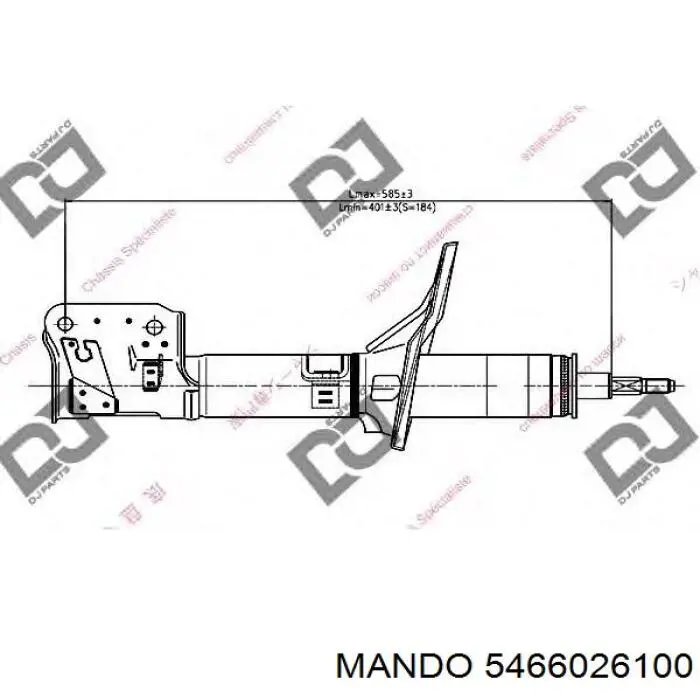 Амортизатор подвески передний левый Mando EX5466026600 цена, от 62.84 USD