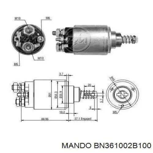 Стартер BN361002B100 Mando