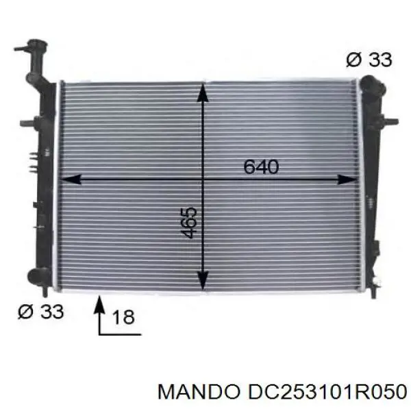 DC253101R050 Mando радиатор