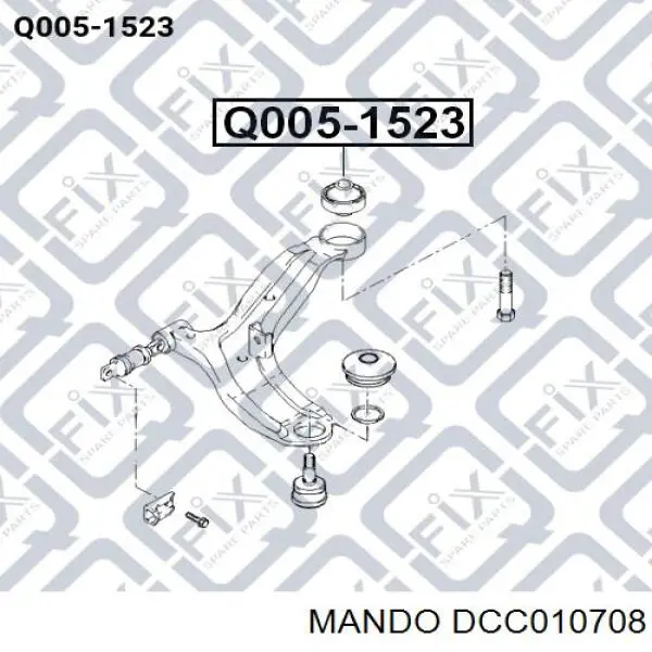 DCC010708 Mando Сайлентблок нижнего переднего рычага