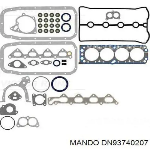 DN93740207 Mando комплект прокладок двигателя полный