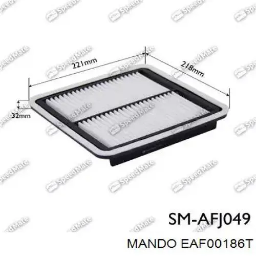 Элемент воздушного фильтра Mando EAF00186T цена, от 6.19 USD