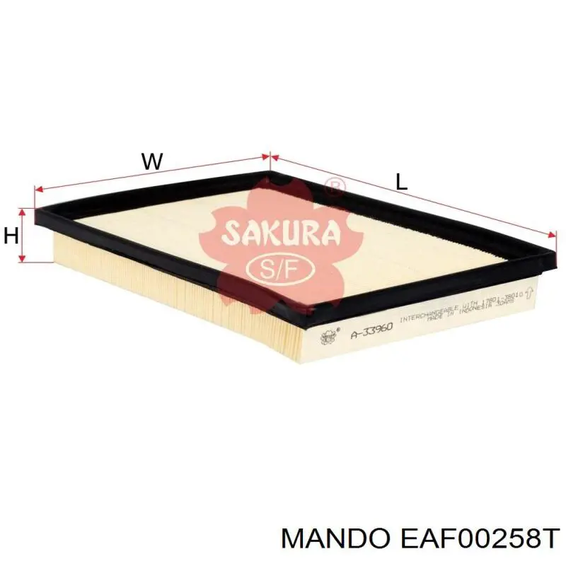 Элемент воздушного фильтра Mando EAF00258T цена, от 7.19 USD
