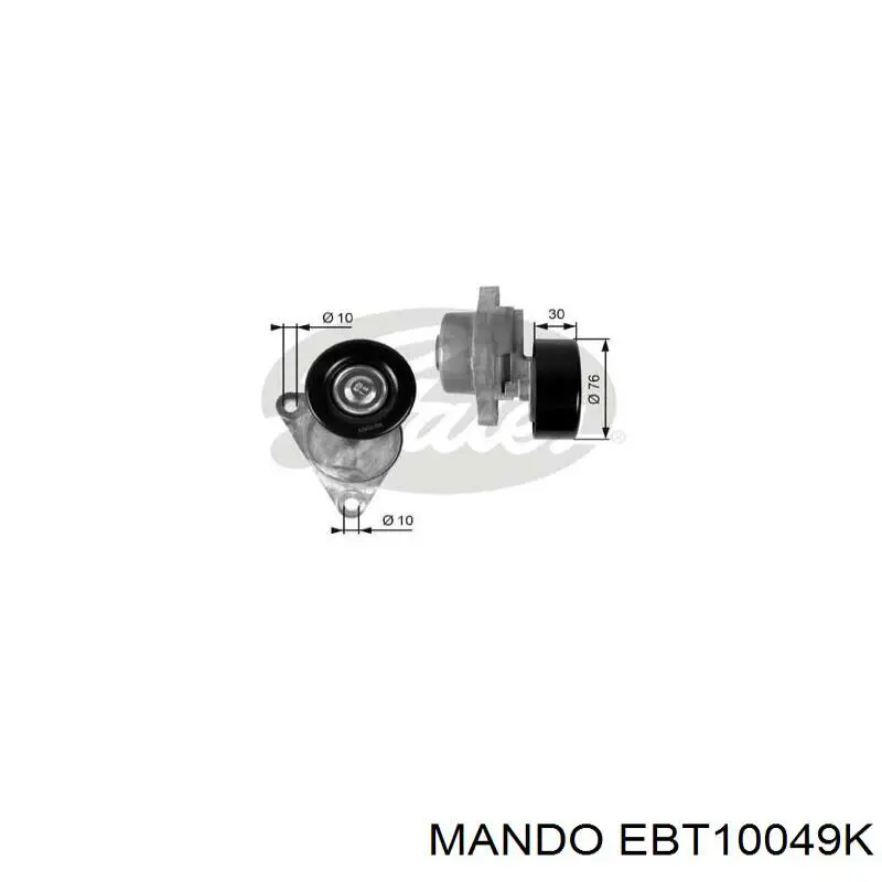 Tensor de correa, correa poli V EBT10049K Mando