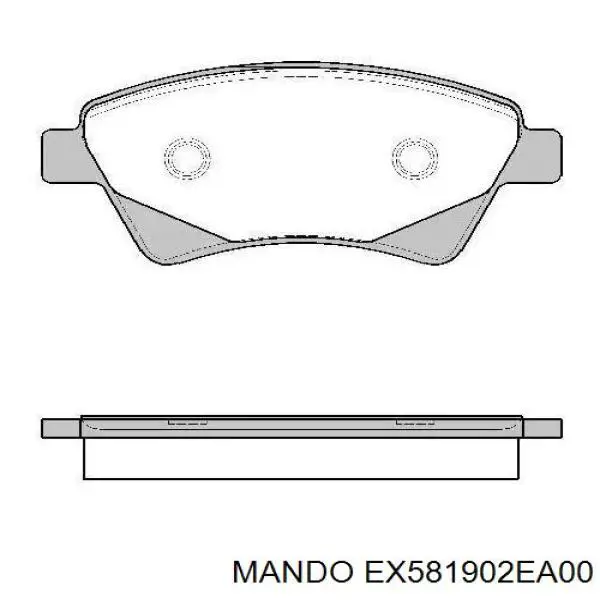Суппорт тормозной передний правый Mando EX581902EA00