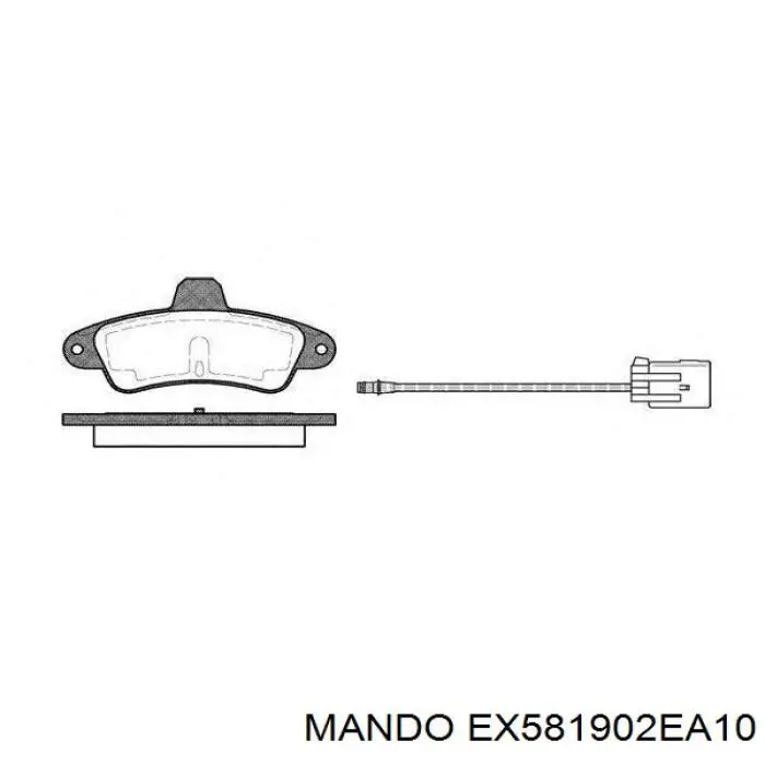 EX581902EA10 Mando Суппорт тормозной, передний, правый