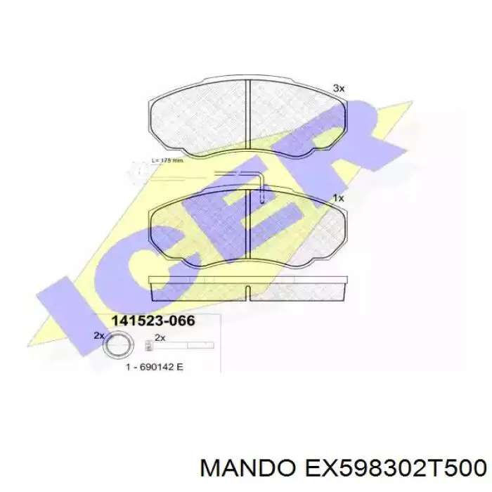 Купить EX598302T500 Mando Датчик антиблокировочной системы торможения