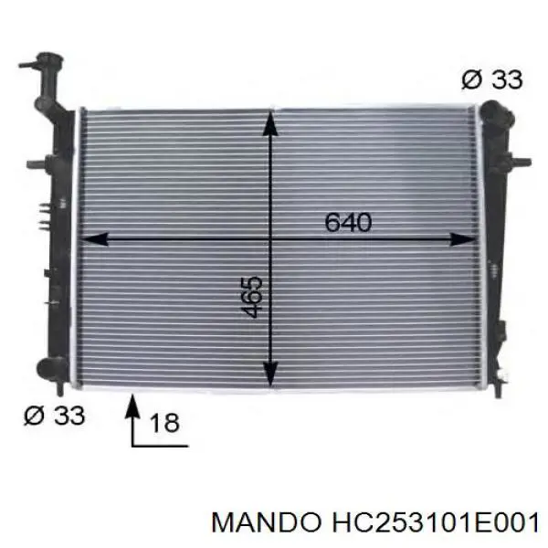 HC253101E001 Mando радиатор