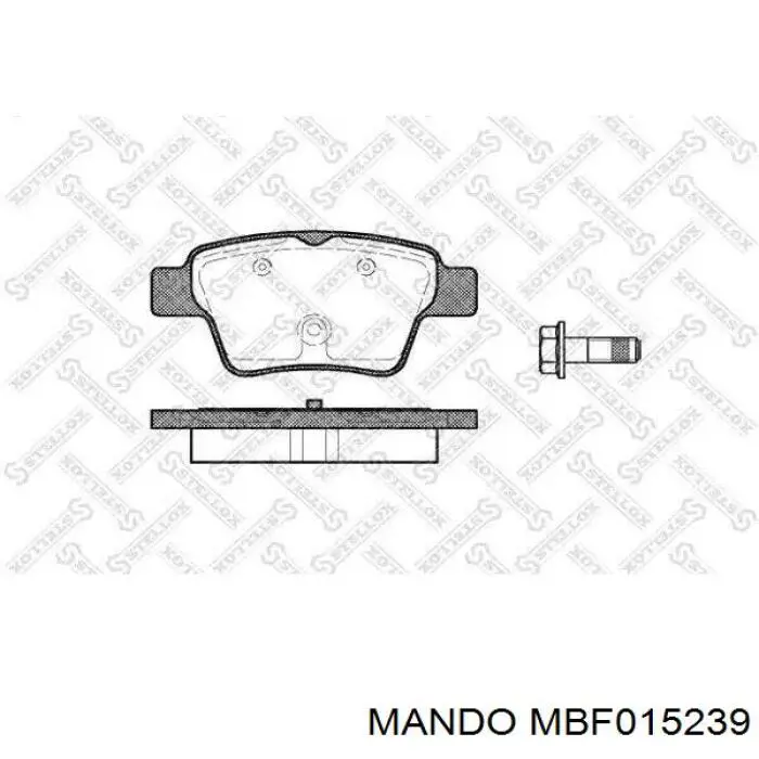 MBF015239 Mando Колодки тормозные дисковые комплект
