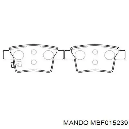 Колодки дисковые  Mando MBF015239 цена, от 18.97 USD