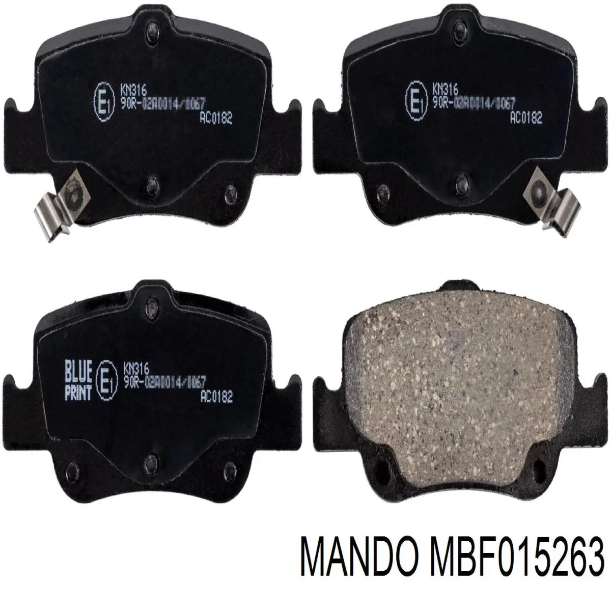 Задние тормозные колодки MBF015263 Mando