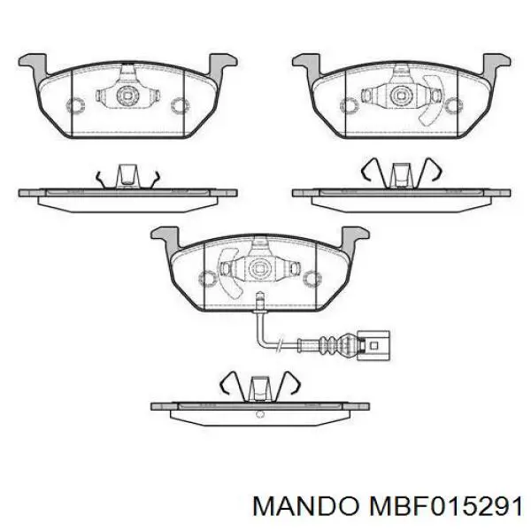 MBF015291 Mando передние тормозные колодки
