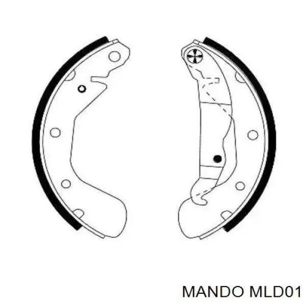 Zapatas de frenos de tambor traseras MLD01 Mando