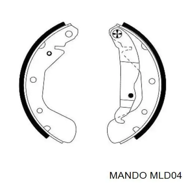 Zapatas de frenos de tambor traseras MLD04 Mando