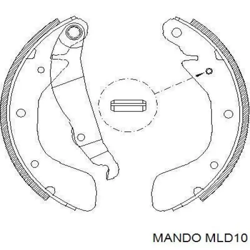 MLD10 Mando колодки тормозные задние барабанные
